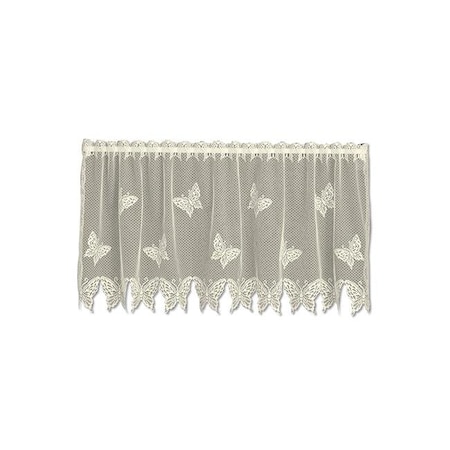 Heritage Lace Heritage Lace 6245E-6024 Butterflies 60 x 24 in. Tier - Ecru 6245E-6024